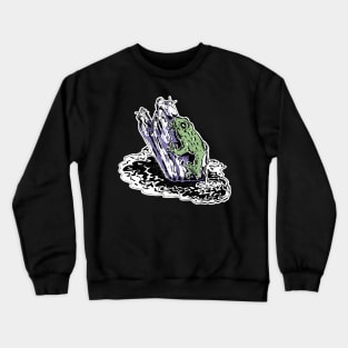Cottagecore Aesthetic Frog and Crystal Vintage Crewneck Sweatshirt